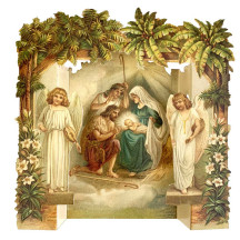 3D Standing Nativity Scene Christmas Card